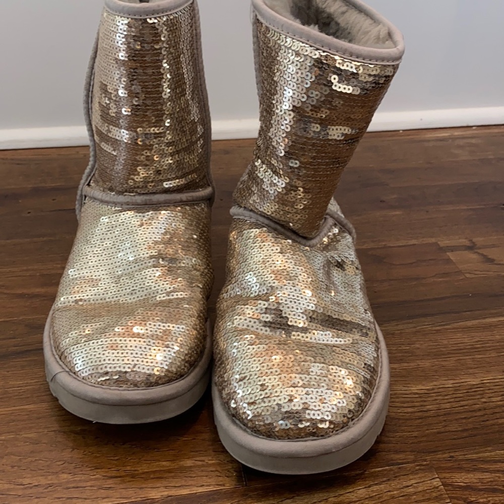 Silver Sequin Ugg - image 1